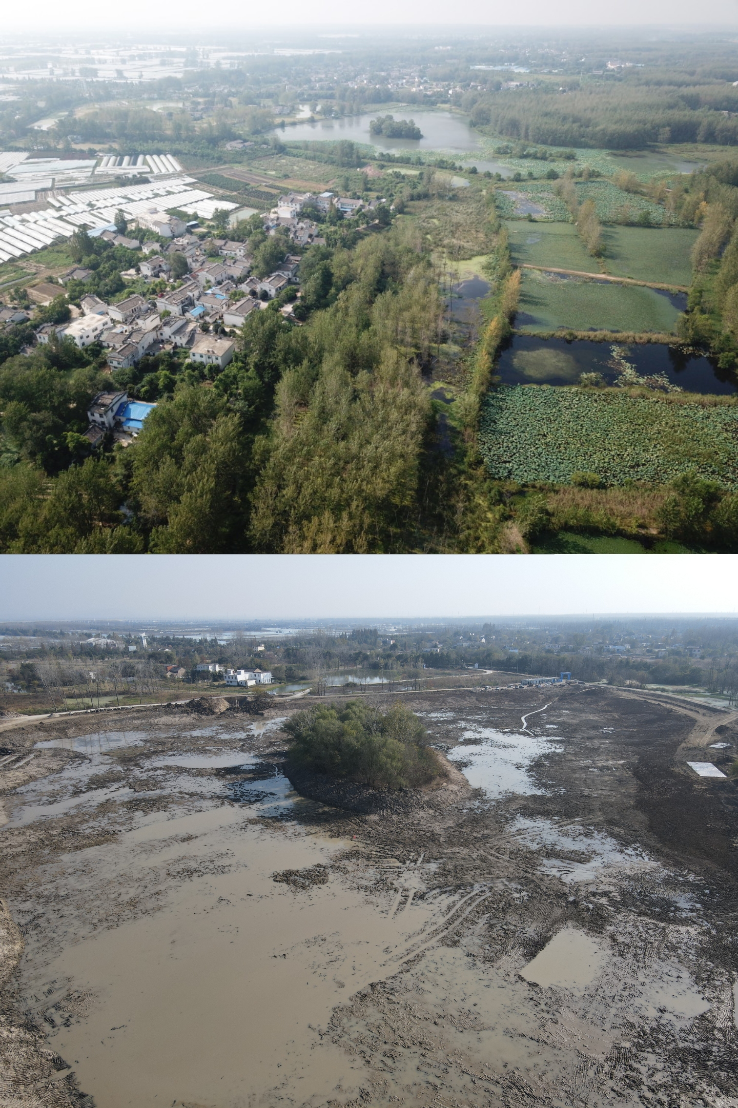 水系景觀區前后對比